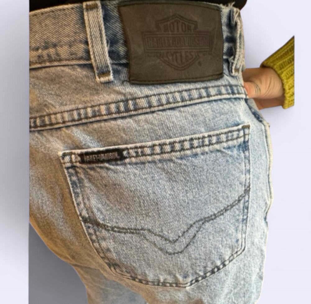 Vintage men’s 38X30 Harley Davison light wash denim jeans